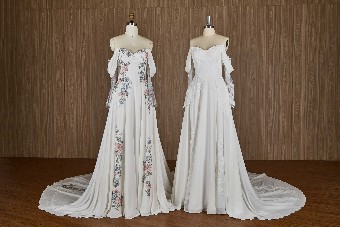 Carlo & E Flora #1 default Ivory Lace/Ivory Stretch Chiffon thumbnail