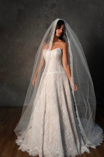 Essense of Australia Jolie #2 (IV-RM) IVORY LACE TULLE AND ROYAL ORGANZA OVER RUM GOWN thumbnail