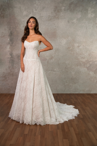 Essense of Australia Jolie #0 default (IV-RM) IVORY LACE TULLE AND ROYAL ORGANZA OVER RUM GOWN thumbnail