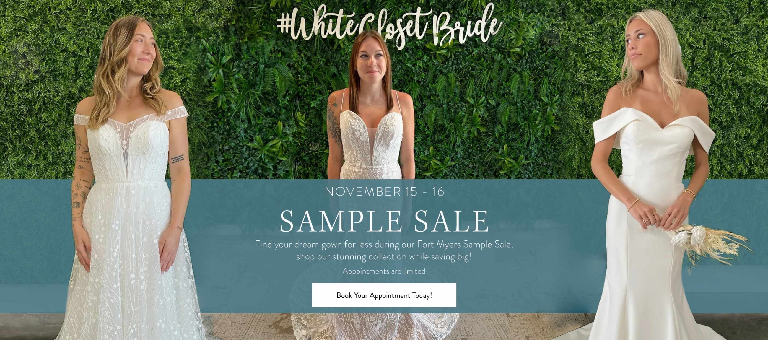 November Sample Sale Desktop Banner