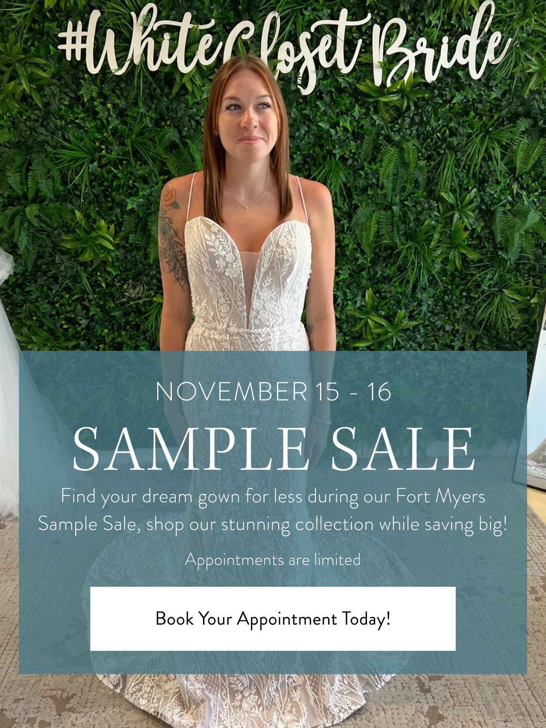 November Sample Sale Mobile Banner